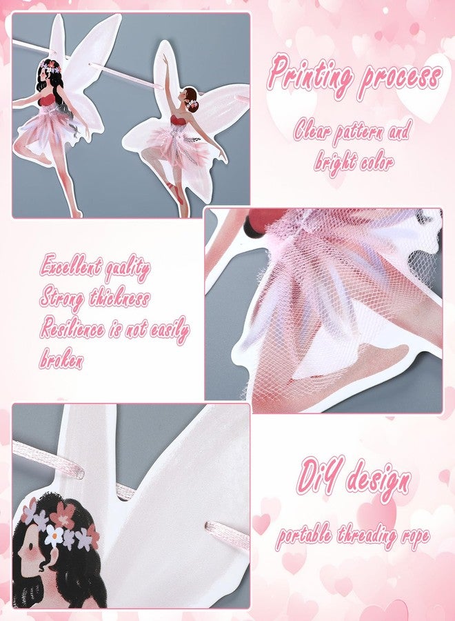 Fullhawl 2 Pcs Fairy Party Banner Angel Fairy Birthday Decorations Hanging Fairy Garland for Fairy Tale Theme Birthday Baby Shower Wedding Supplies - Image 3